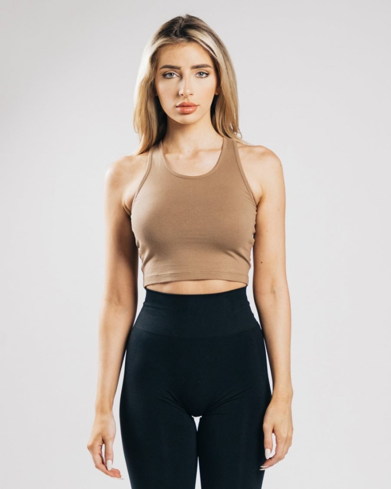 Alphalete Essential Crop Tank Naisten Hihaton Paita Tumman | ISOUF-6049