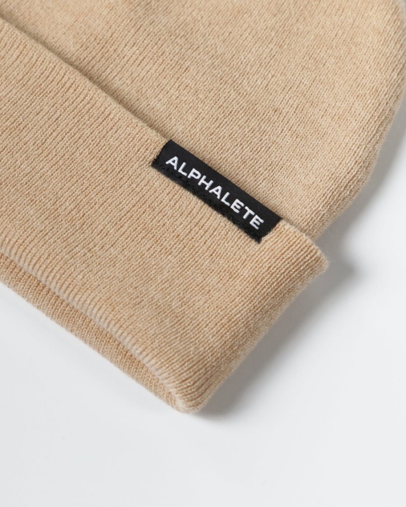 Alphalete Essential Foldover Beanie Miesten Asusteet Linen | NVCRJ-4597