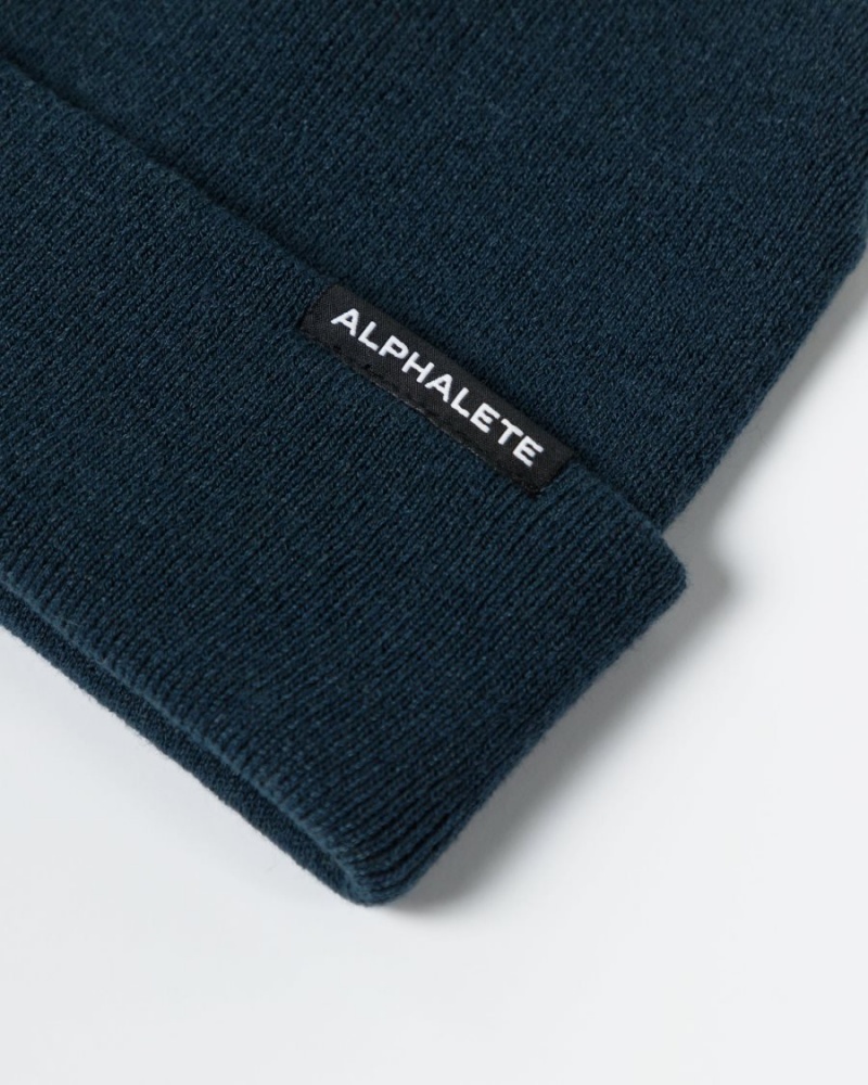 Alphalete Essential Foldover Beanie Miesten Asusteet Midnight | IQGDM-9584