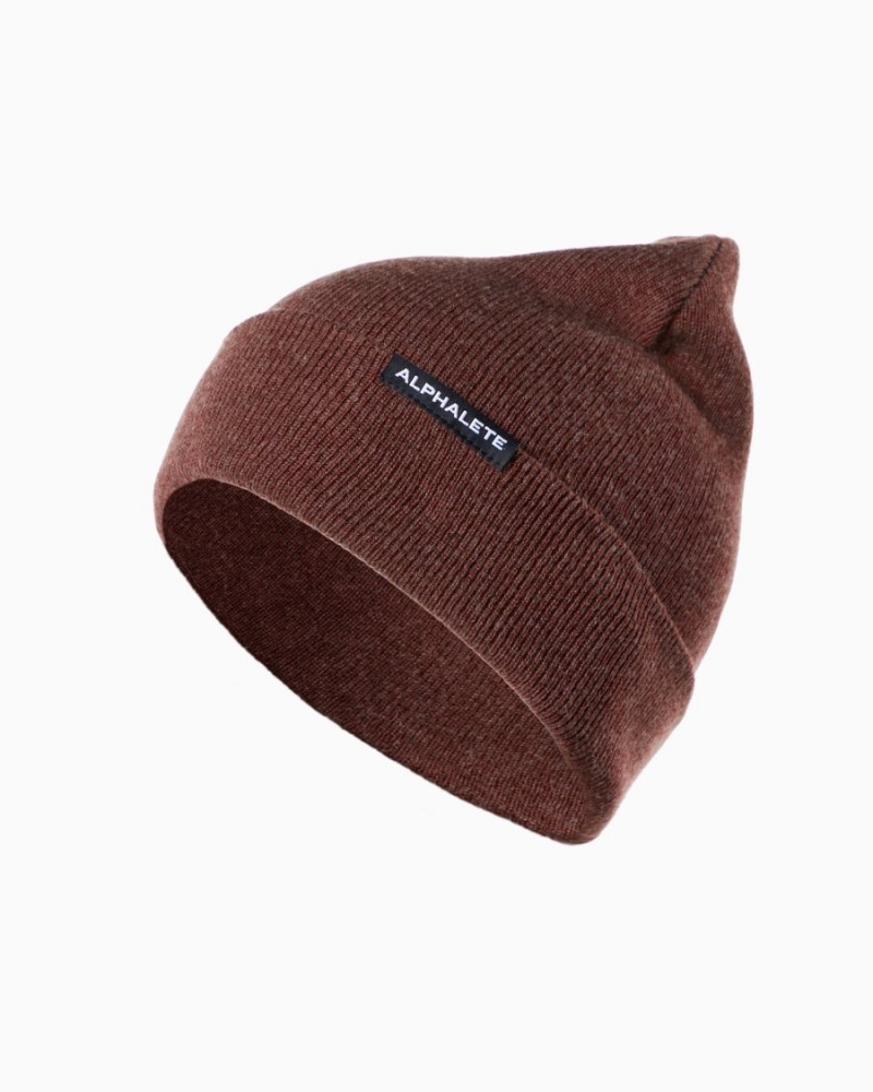 Alphalete Essential Foldover Beanie Miesten Asusteet Wine | IOVNJ-4062