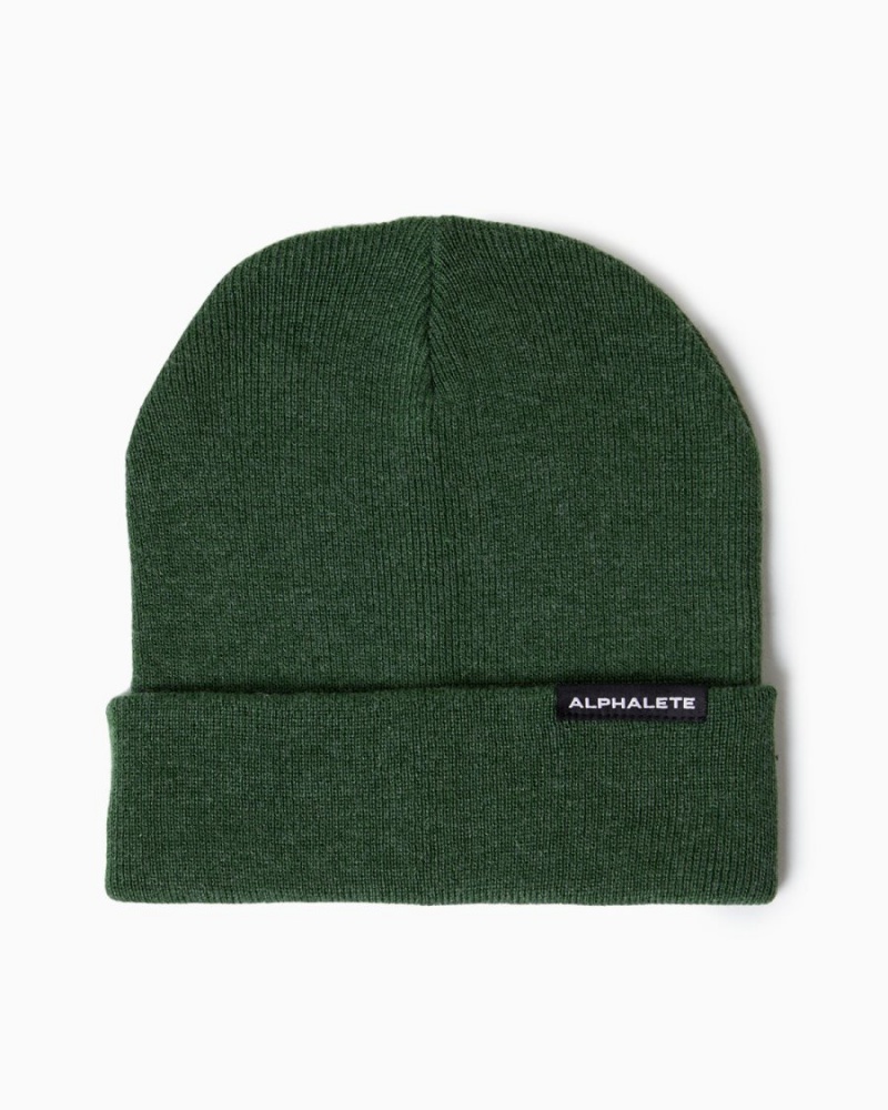 Alphalete Essential Foldover Beanie Miesten Asusteet Wild Sage | OHRJM-1327