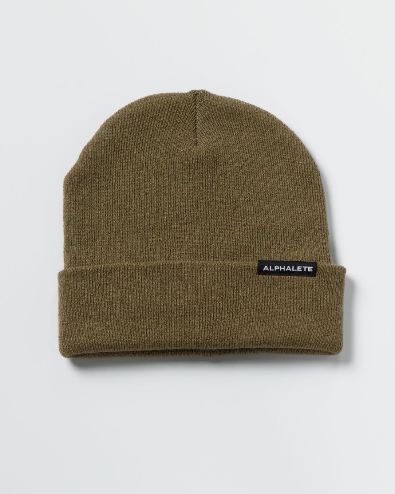 Alphalete Essential Foldover Beanie Miesten Asusteet Willow | KLQXW-5364