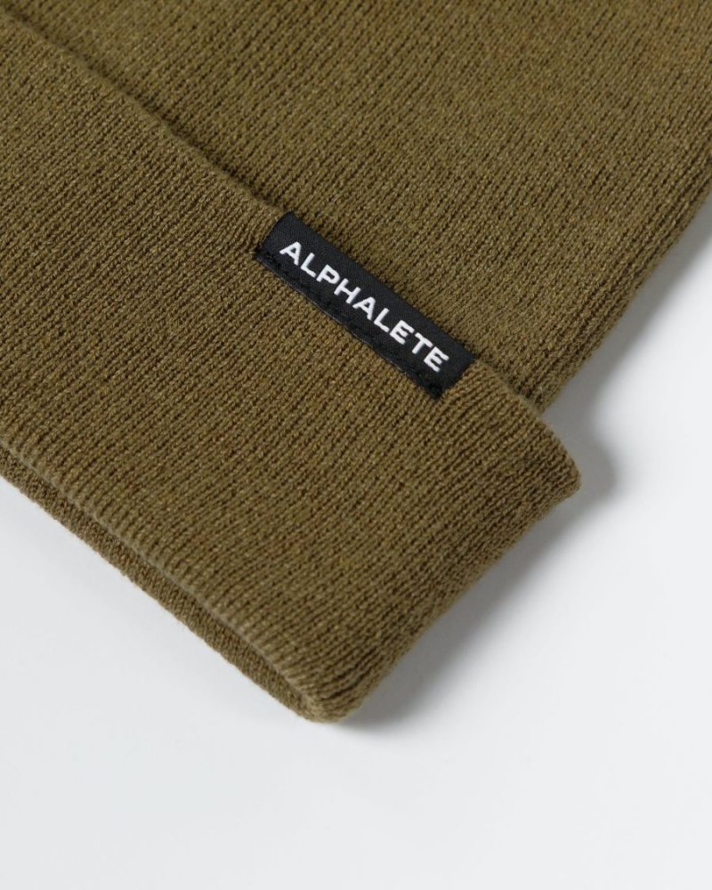 Alphalete Essential Foldover Beanie Miesten Asusteet Willow | KLQXW-5364