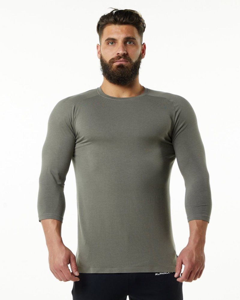 Alphalete Evo 3/4 Sleeve Tee Miesten Paidat Harmaat | DNISY-6142