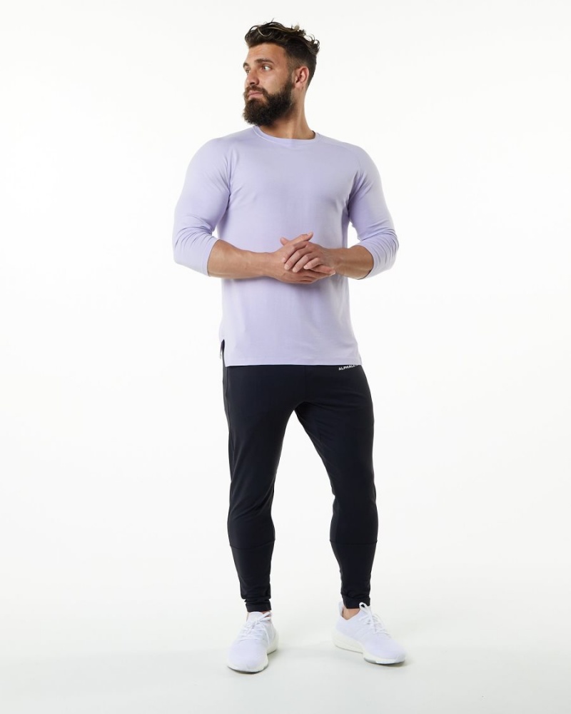 Alphalete Evo 3/4 Sleeve Tee Miesten Paidat Lilac Haze | EBSJV-4132