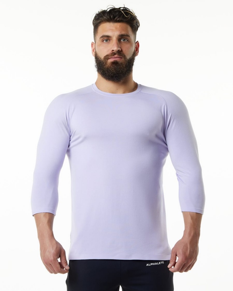 Alphalete Evo 3/4 Sleeve Tee Miesten Paidat Lilac Haze | EBSJV-4132