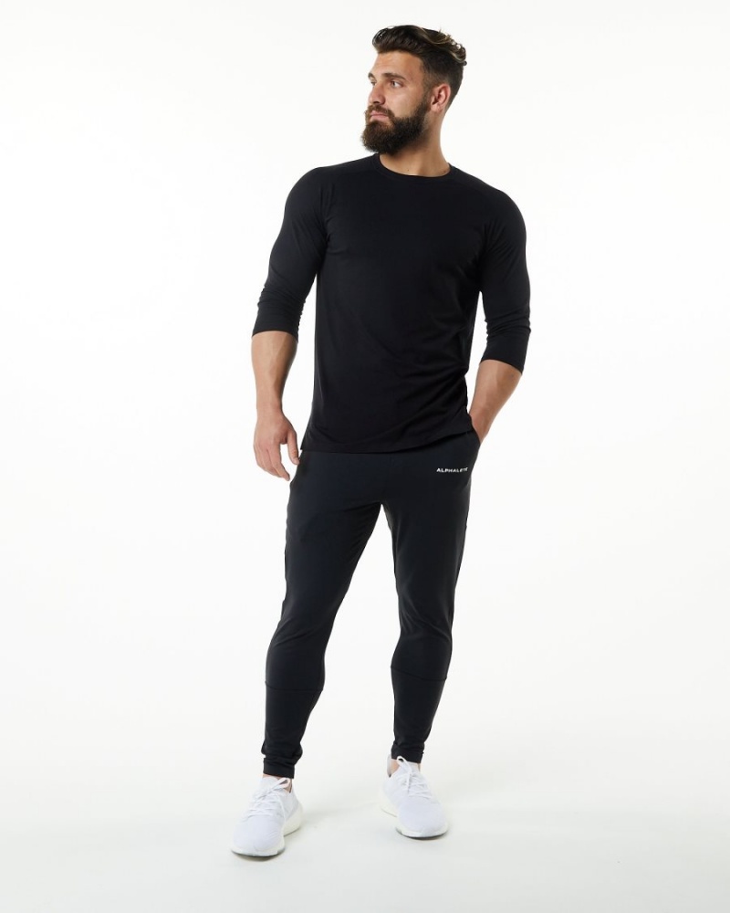 Alphalete Evo 3/4 Sleeve Tee Miesten Paidat Mustat | AWVXC-6387