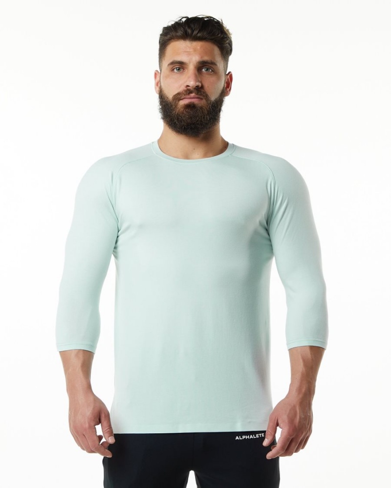 Alphalete Evo 3/4 Sleeve Tee Miesten Paidat Sininen | WAJNC-8609