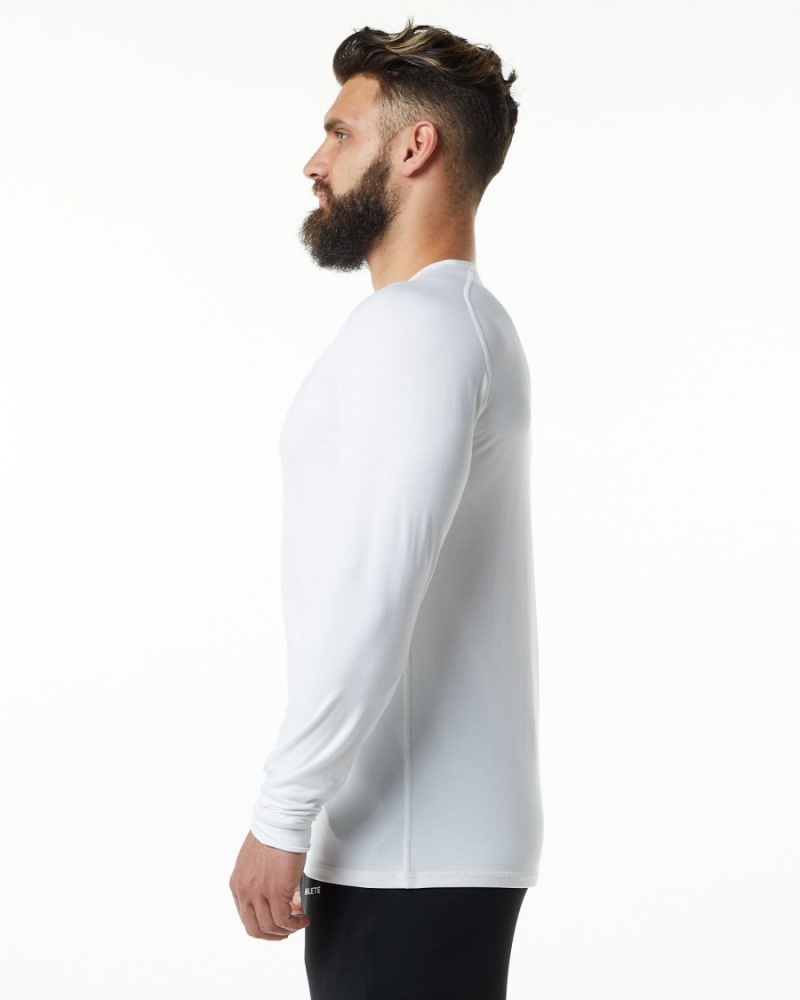 Alphalete Evo Epaulette Tee Miesten Paidat Valkoinen | FXTME-8391