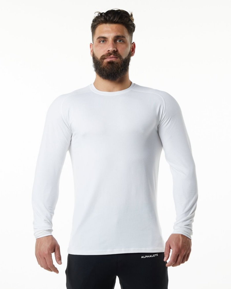 Alphalete Evo Epaulette Tee Miesten Paidat Valkoinen | FXTME-8391