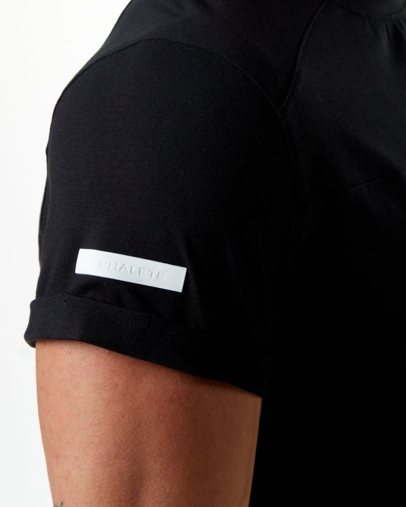 Alphalete Evo Pocket Tee Miesten Paidat Mustat | JQFUI-9765