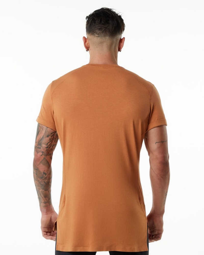 Alphalete Evo Pocket Tee Miesten Paidat Camel | GQWLF-7093