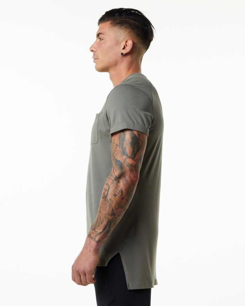 Alphalete Evo Pocket Tee Miesten Paidat Harmaat | FGNOW-8723