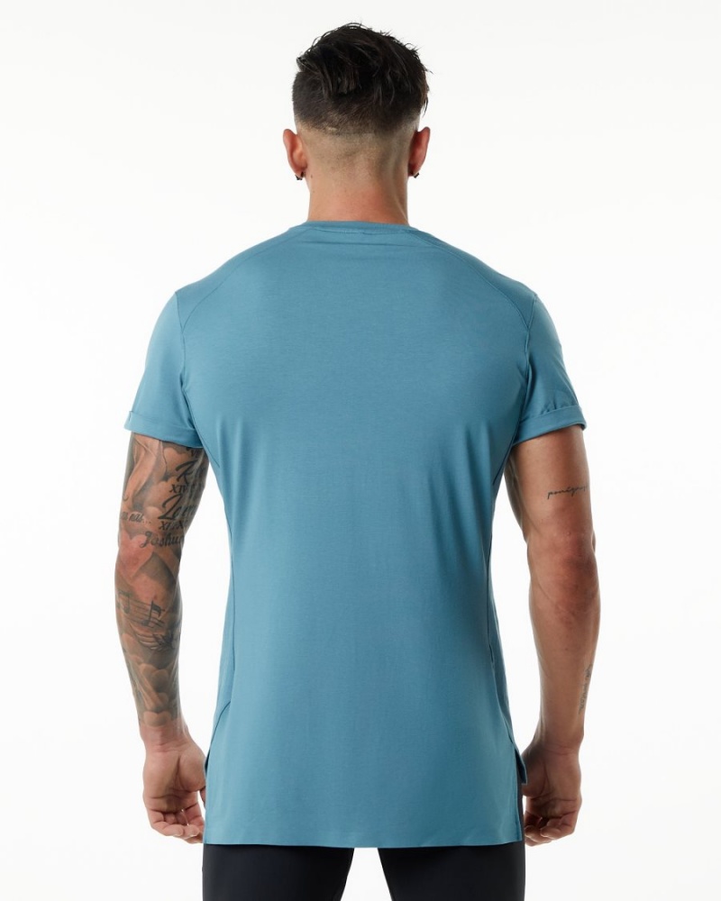 Alphalete Evo Pocket Tee Miesten Paidat Sininen | KEPIN-7891