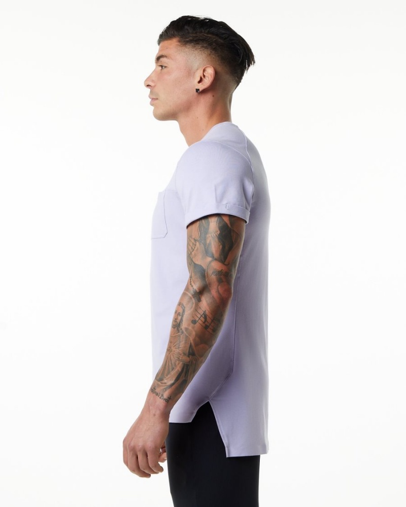 Alphalete Evo Pocket Tee Miesten Paidat Lilac Haze | JBACL-2804