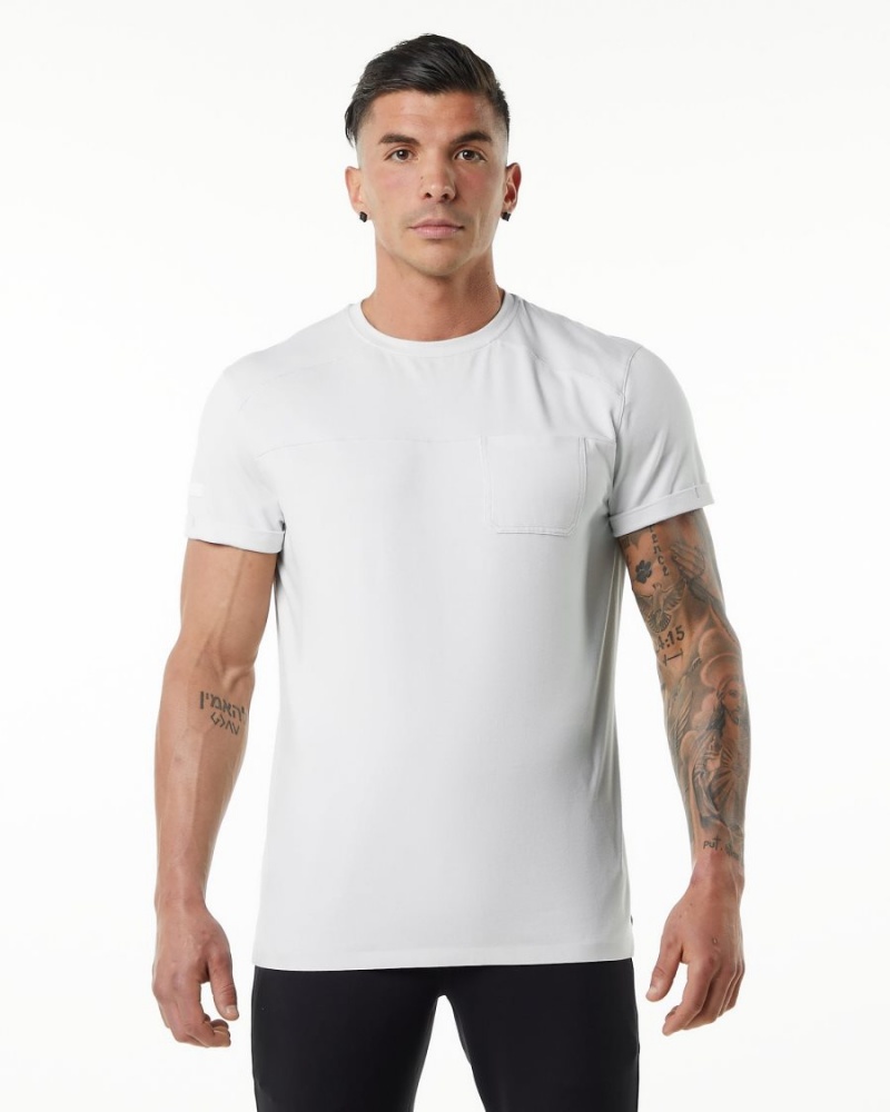 Alphalete Evo Pocket Tee Miesten Paidat Valkoinen | POLGT-4217