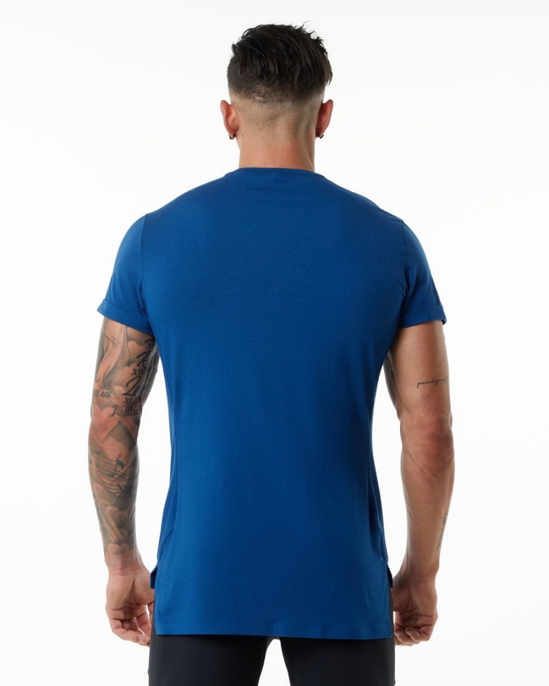 Alphalete Evo Pocket Tee Miesten Paidat Sininen | HLJXA-6397