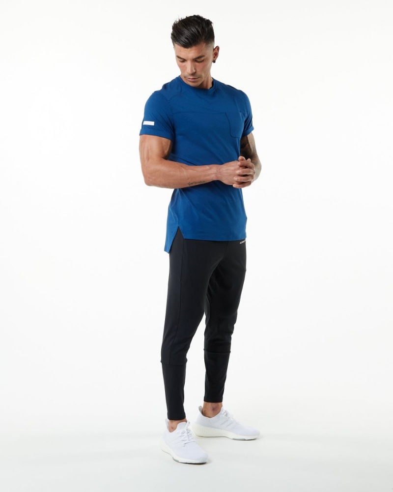 Alphalete Evo Pocket Tee Miesten Paidat Sininen | HLJXA-6397