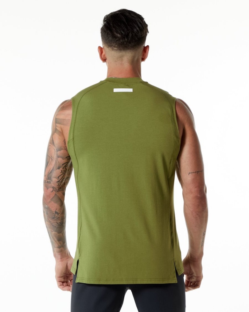 Alphalete Evo Tank Miesten Hihaton Paita Vihreä | DHWYS-0372