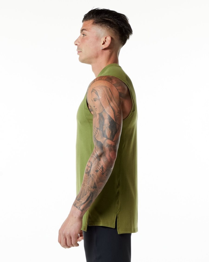 Alphalete Evo Tank Miesten Hihaton Paita Vihreä | DHWYS-0372