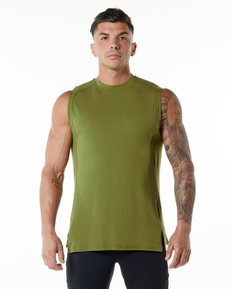 Alphalete Evo Tank Miesten Hihaton Paita Vihreä | DHWYS-0372