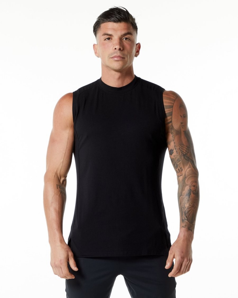 Alphalete Evo Tank Miesten Hihaton Paita Mustat | LMHCU-1253