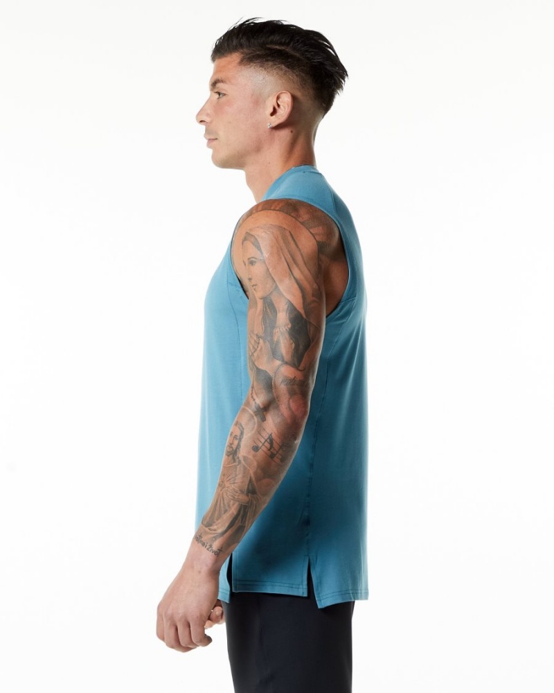 Alphalete Evo Tank Miesten Hihaton Paita Sininen | QYSZH-8507