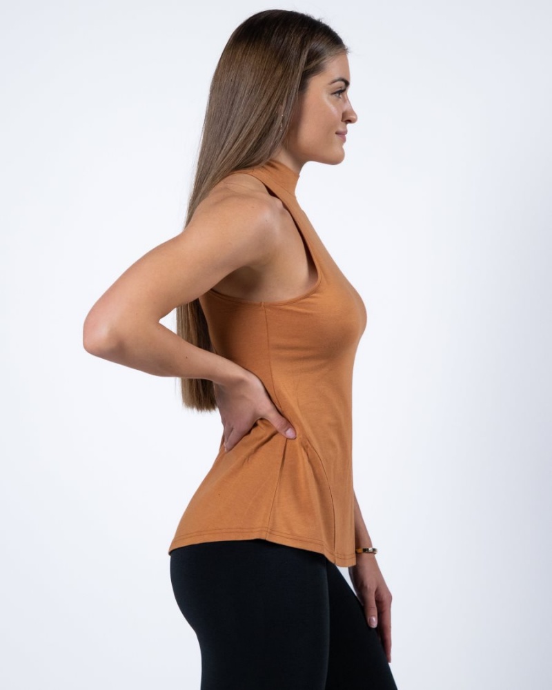 Alphalete Evo Tank Naisten Hihaton Paita Camel | PKTUX-3425