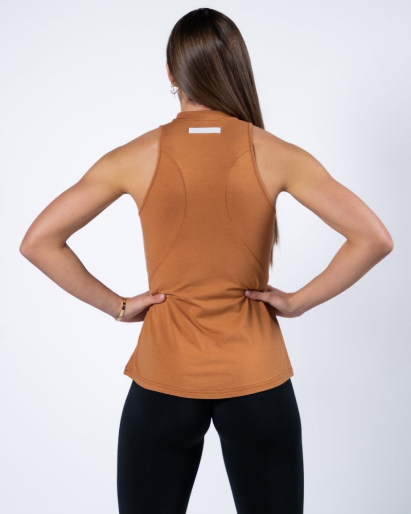 Alphalete Evo Tank Naisten Hihaton Paita Camel | PKTUX-3425