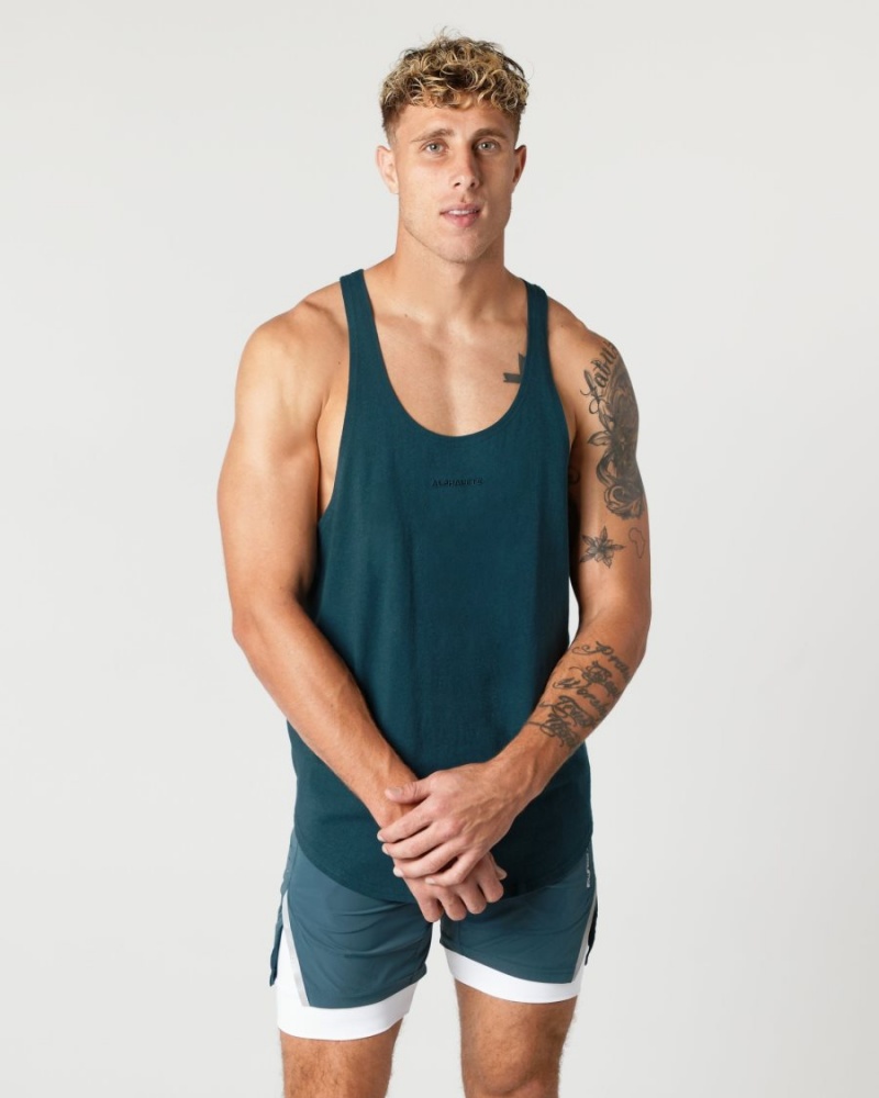 Alphalete Heavy Puuvilla Core Stringer Miesten Stringers Midnight | NPOEV-3051