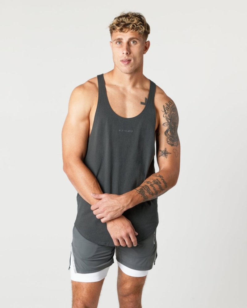 Alphalete Heavy Puuvilla Core Stringer Miesten Stringers Shadow | OXZGI-9087