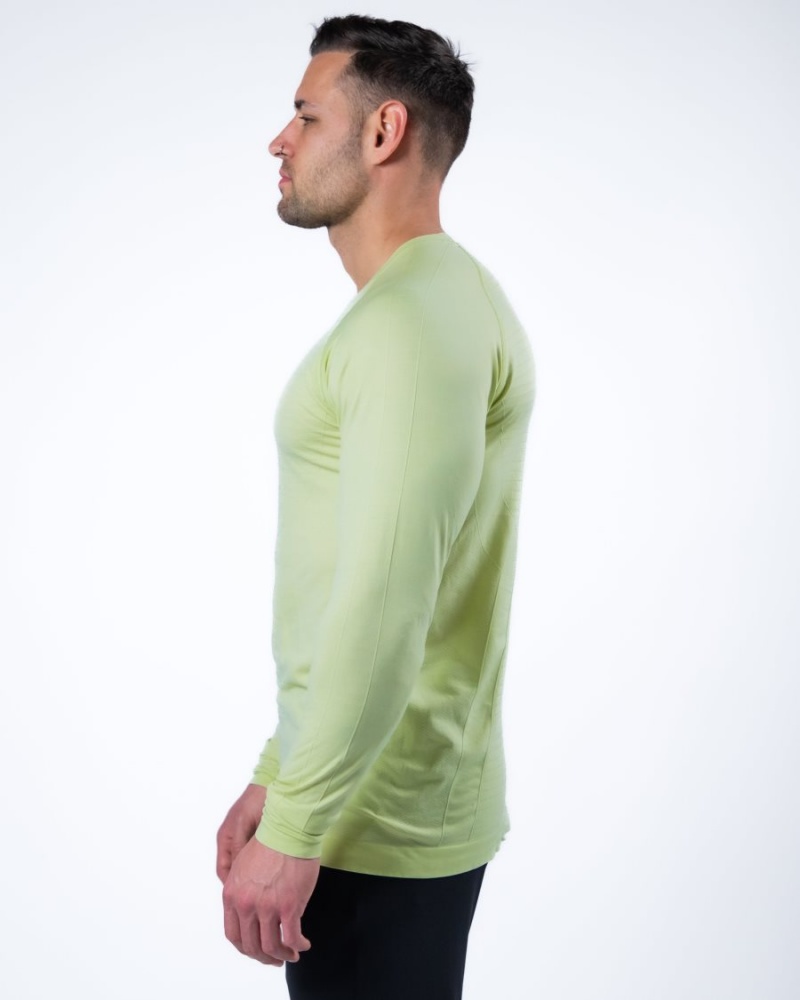 Alphalete Hero Long Sleeve Tee Miesten Paidat Frozen Spring | ELHPC-4389