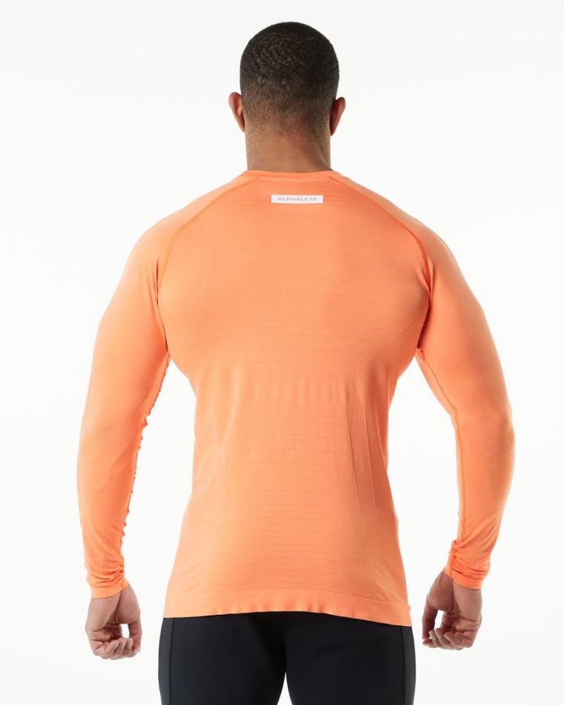 Alphalete Hero Long Sleeve Tee Miesten Paidat Faded Day Tripper | IJHZX-7513