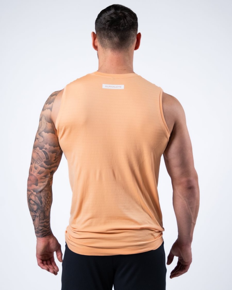 Alphalete Hero Tank Miesten Hihaton Paita Koralli | DWEIR-4207