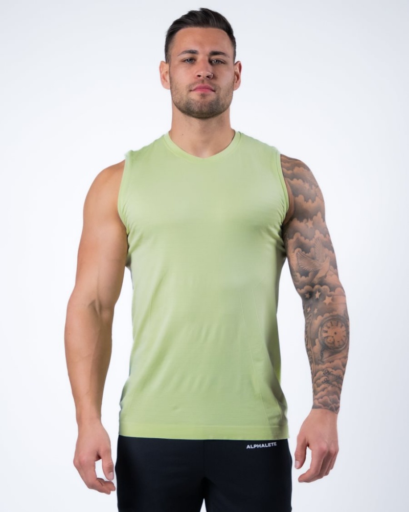 Alphalete Hero Tank Miesten Hihaton Paita Frozen Spring | DZHJF-5291