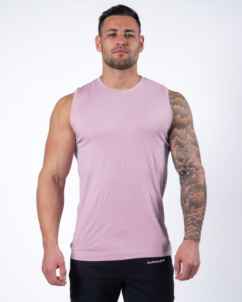 Alphalete Hero Tank Miesten Hihaton Paita Bloom | JAYWZ-3518