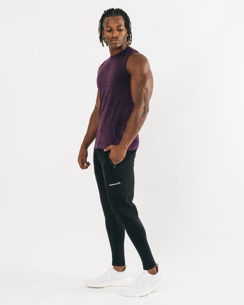 Alphalete Hero Tank Miesten Hihaton Paita Twilight | DXEZM-7264