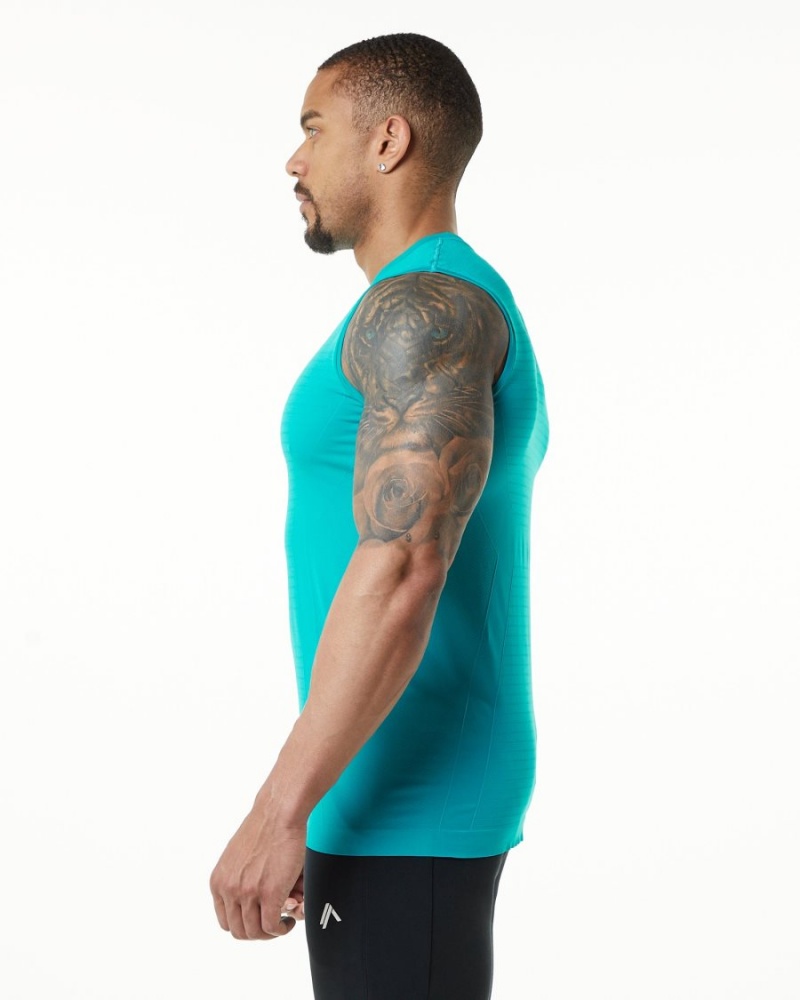 Alphalete Hero Tank Miesten Hihaton Paita Ocean | DYMCH-8621