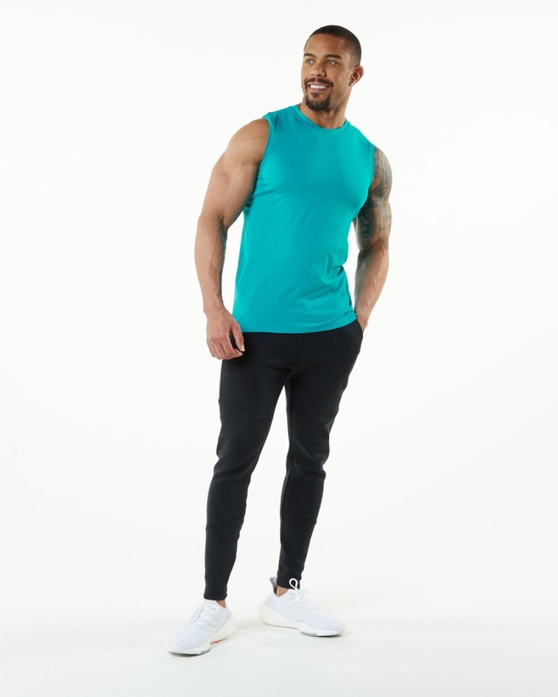 Alphalete Hero Tank Miesten Hihaton Paita Ocean | DYMCH-8621