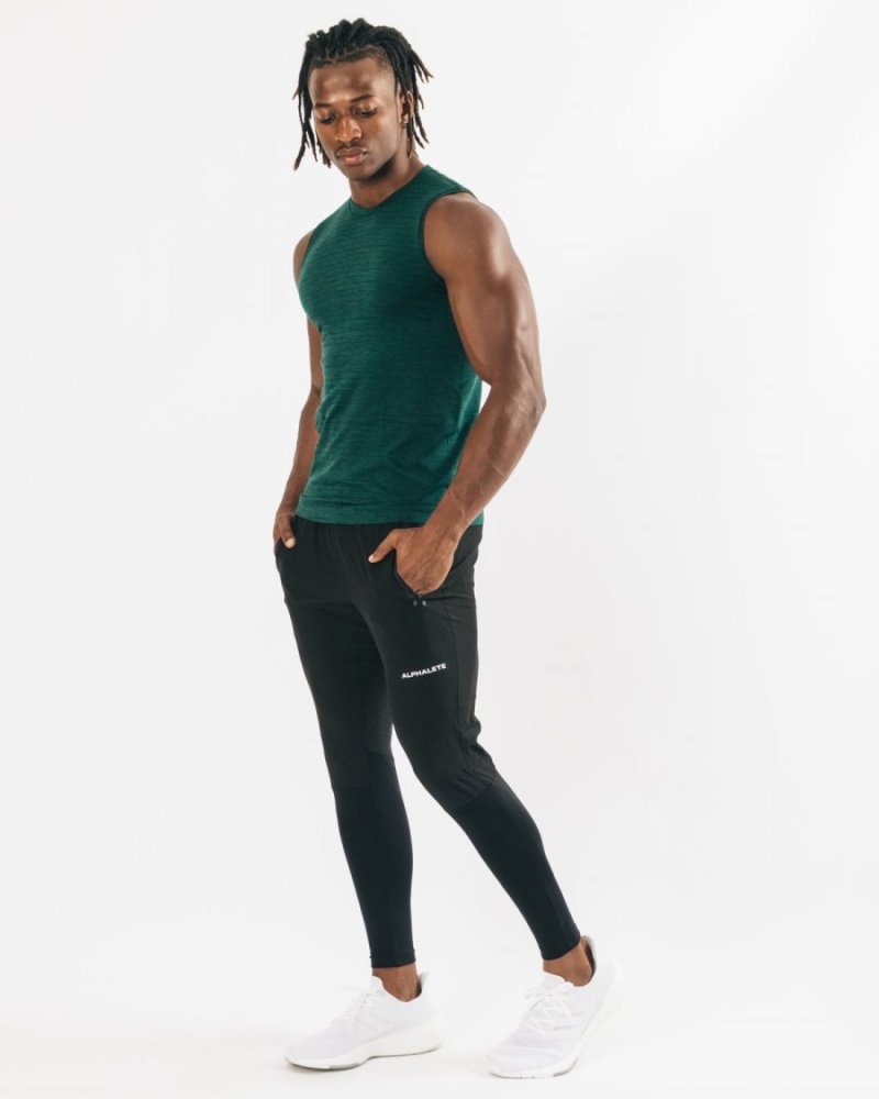 Alphalete Hero Tank Miesten Hihaton Paita Darkest Pine | UTWEP-8016