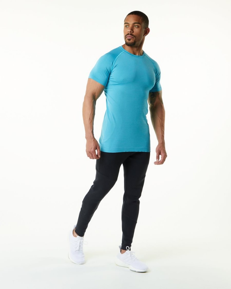 Alphalete Hero Tee Miesten Paidat Faded Ocean | ZACYO-4850