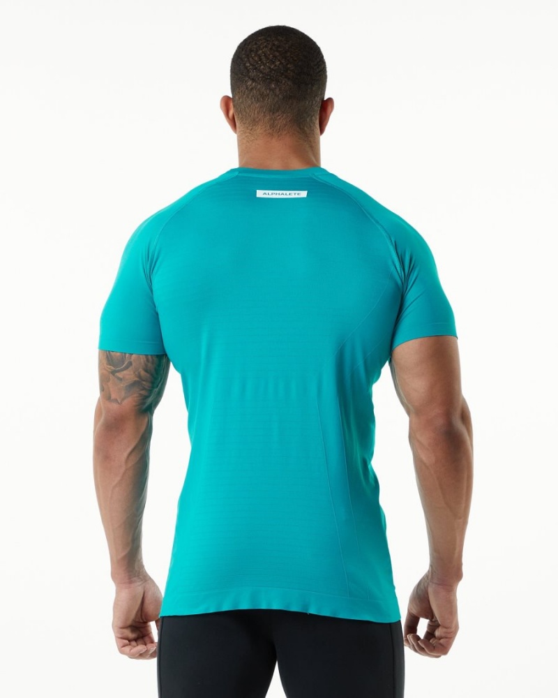 Alphalete Hero Tee Miesten Paidat Ocean | SGTPN-6041