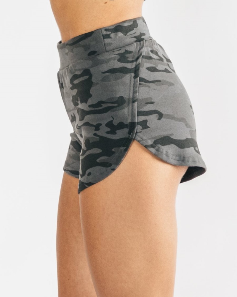 Alphalete Identity Cozy Lyhyt Naisten Shortsit Camo | YKMQZ-7042