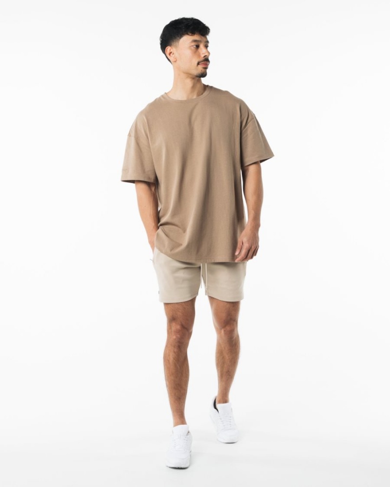 Alphalete Identity Lyhyt 6” Miesten Shortsit Linen | PCYVE-6831