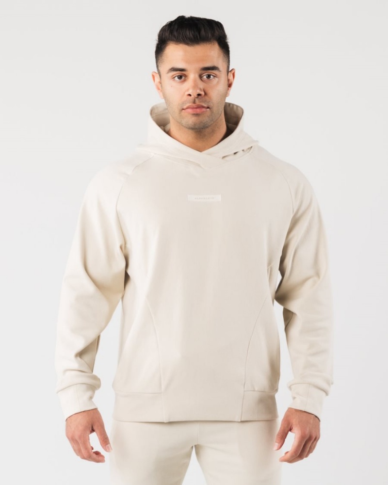 Alphalete Identity Pro Hoodie Miesten Huppari Sea Shell | NEGKV-5728