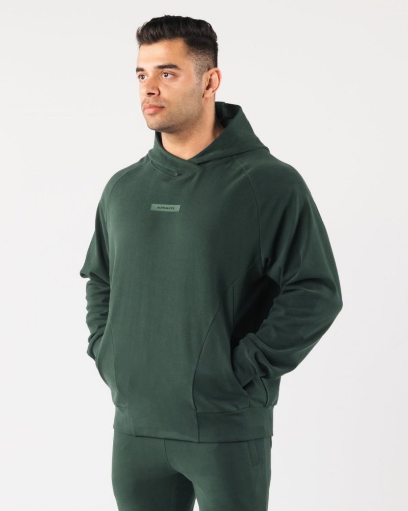 Alphalete Identity Pro Hoodie Miesten Huppari Evergreen | IPFQJ-8705