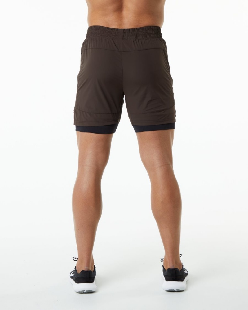 Alphalete Infinity Speed Lyhyt 5.5" Miesten Shortsit Ruskea | CEQLU-6925