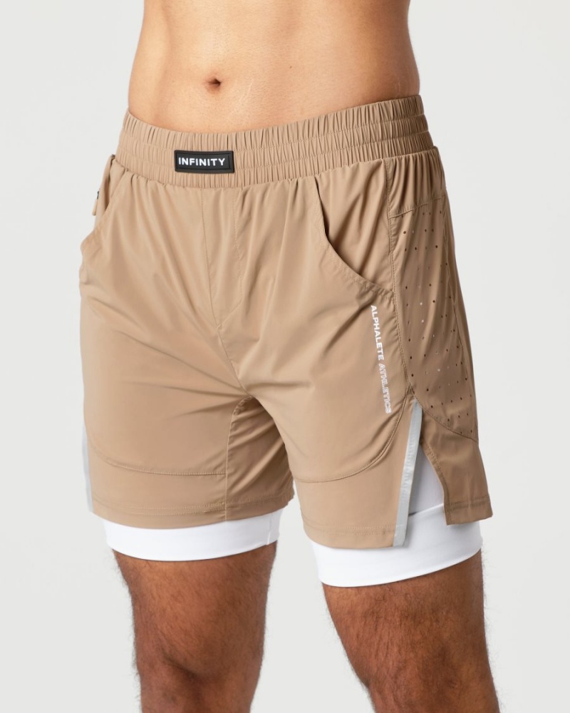 Alphalete Infinity Speed Lyhyt 5.5" Miesten Shortsit Chai | CMIWF-0397