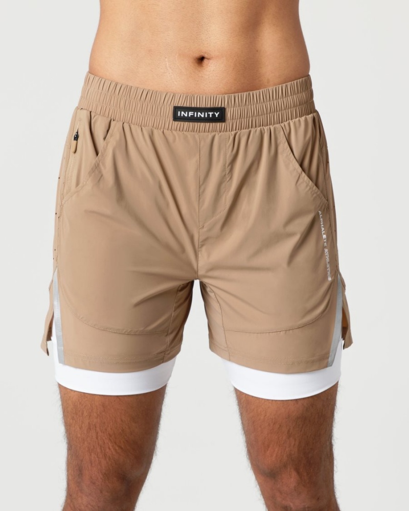 Alphalete Infinity Speed Lyhyt 5.5" Miesten Shortsit Chai | CMIWF-0397