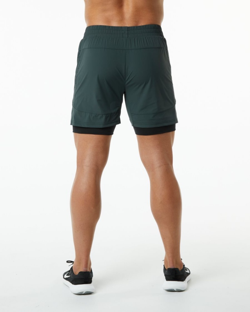 Alphalete Infinity Speed Lyhyt 5.5" Miesten Shortsit Vihreä | WCZFB-4913